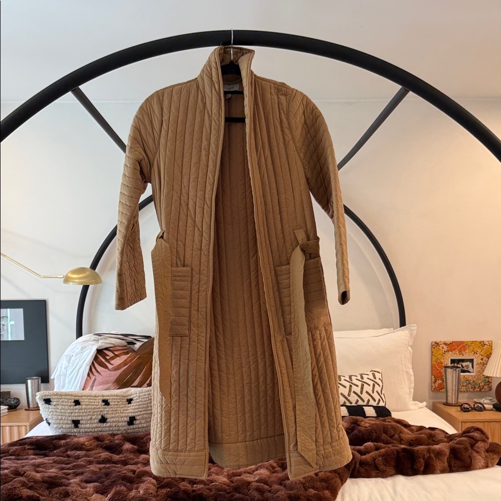 Cleobella Camel Quilted Teddy Jacket